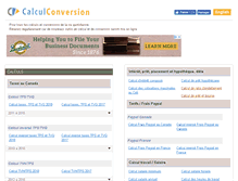 Tablet Screenshot of calculconversion.com